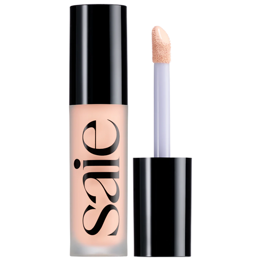 Saie Slip Tint Radiant All-Over Concealer in multiple shades, new in box, with sleek packaging and applicator visible.
