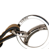 Leather Anagram Key Ring and Bag Charm Green - Lab Luxury Resale