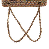 Medium Classic Tweed Double Flap Brown - Lab Luxury Resale