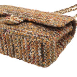 Medium Classic Tweed Double Flap Brown - Lab Luxury Resale