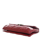 CC Quilted Calfskin Double Stitch Hamptons Flap Red - Lab Luxury Resale