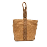 Woven Straw Saxo MM Brown - Lab Luxury Resale