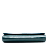 Large Textured Patent Belle De Jour Clutch Blue - Lab Luxury Resale