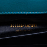 Large Textured Patent Belle De Jour Clutch Blue - Lab Luxury Resale