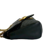 Medium GG Marmont Matelasse Leather Shoulder Bag Black - Lab Luxury Resale