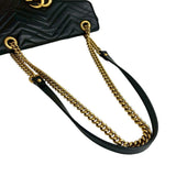 Medium GG Marmont Matelasse Leather Shoulder Bag Black - Lab Luxury Resale