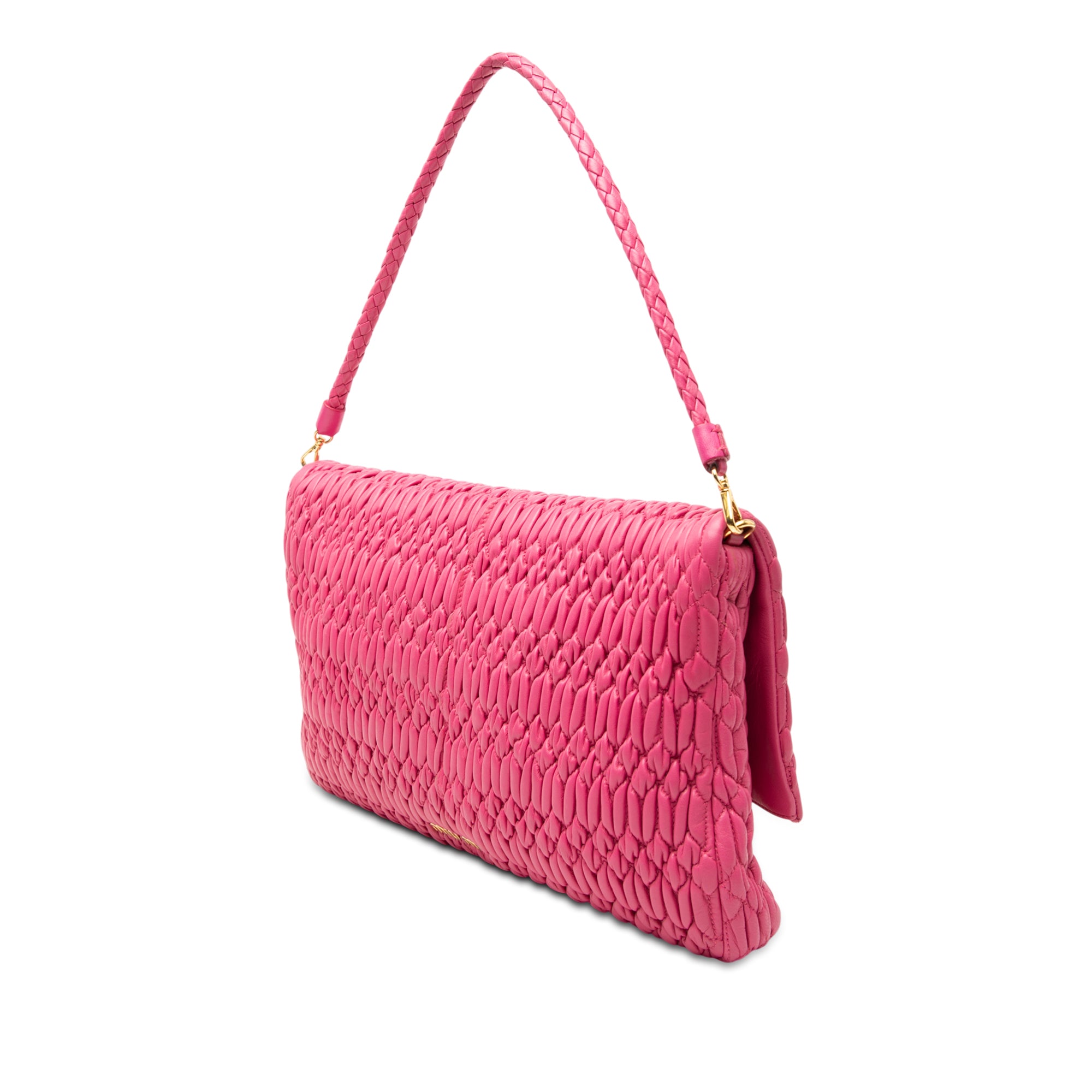 Matelasse Nappa Crystal Chain Satchel Pink - Lab Luxury Resale