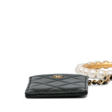 Pearl Crown CC Wristlet Multi Pouches Black - Lab Luxury Resale