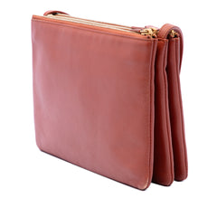 Large Lambskin Trio Crossbody Red - Lab Luxury Resale