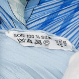 Varangues Pleated Silk Scarf Blue - Lab Luxury Resale
