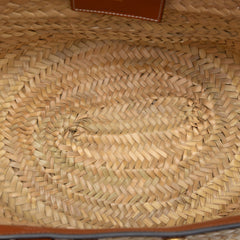 Large Raffia Classic Studded Panier Tote Beige - Lab Luxury Resale