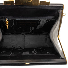 Leather Gancini Top Handle Bag Black - Lab Luxury Resale