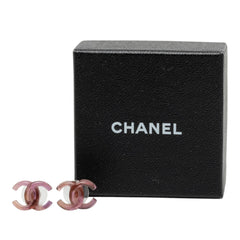CC Resin Bullet Back Earrings Purple - Lab Luxury Resale
