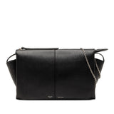 Trifold Leather Clutch On Chain Black - Lab Luxury Resale