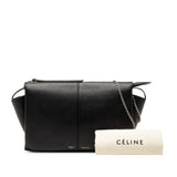 Trifold Leather Clutch On Chain Black - Lab Luxury Resale