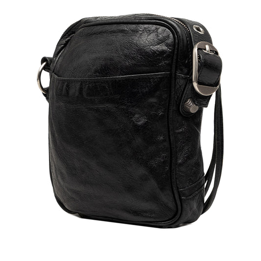 Lambskin Motocross Le Cagole Messenger Bag Black - Lab Luxury Resale