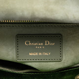 Small Satin Cannage My ABCDior Lady Dior Green - Lab Luxury Resale