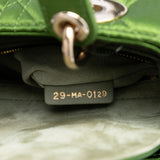 Small Satin Cannage My ABCDior Lady Dior Green - Lab Luxury Resale