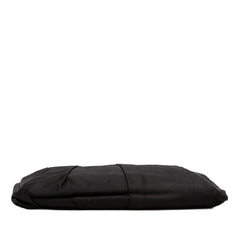Pleated Satin Frame Clutch Black - Lab Luxury Resale
