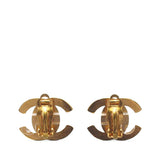 Gold Plated CC Turn Lock Clip on Earrings Gold - Lab Luxury Resale