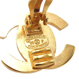 Gold Plated CC Turn Lock Clip on Earrings Gold - Lab Luxury Resale