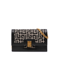 Mini Leather Trimmed Monogram Jacquard 1945 Heritage Crossbody Black - Lab Luxury Resale