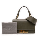Mini Leather Skull Lock Top Handle Bag Green - Lab Luxury Resale