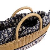 Oblique Wicker Basket Bag Brown - Lab Luxury Resale