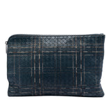 Bottega Veneta Nappa Intrecciato Metropolis Document Case Blue