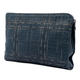 Nappa Intrecciato Metropolis Document Case Blue - Lab Luxury Resale