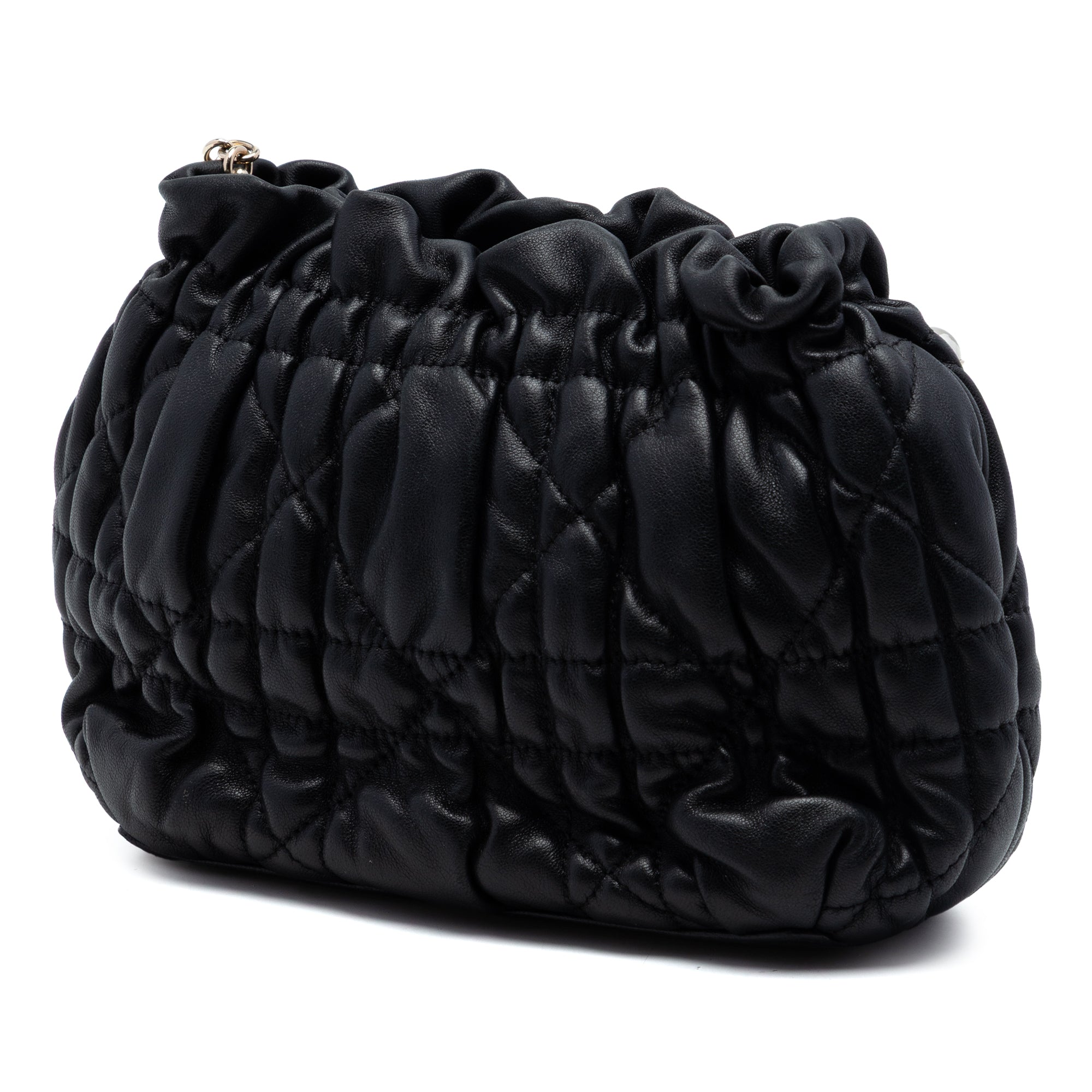 Mini Lambskin Cannage Gaufre Delices Bag Black - Lab Luxury Resale