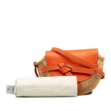 Mini Raffia Gate Crossbody Bag Brown - Lab Luxury Resale