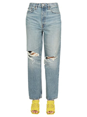 Re/Done 90s high rise ankle crop jeans in size 28, featuring classic denim with a vintage-inspired fit and distressed details.