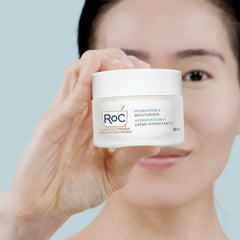 ROC Hydration + Moisturizer 50ml jar, skincare product packaging shown front-facing
