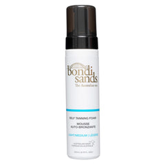 Bondi Sands Self Tanning Foam in three shades, smooth application, with a natural bronze finish, for a flawless glow.