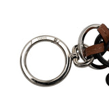 Leather Anagram Key Ring and Bag Charm Brown - Lab Luxury Resale