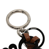Leather Anagram Key Ring and Bag Charm Brown - Lab Luxury Resale