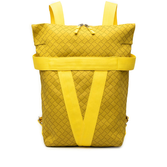Rubber Intrecciato Buffer Backpack Yellow - Lab Luxury Resale