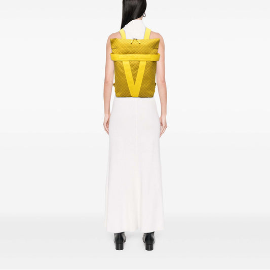 Rubber Intrecciato Buffer Backpack Yellow - Lab Luxury Resale