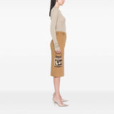 Small Triomphe Raffia Drawstring Bucket Bag Brown - Lab Luxury Resale