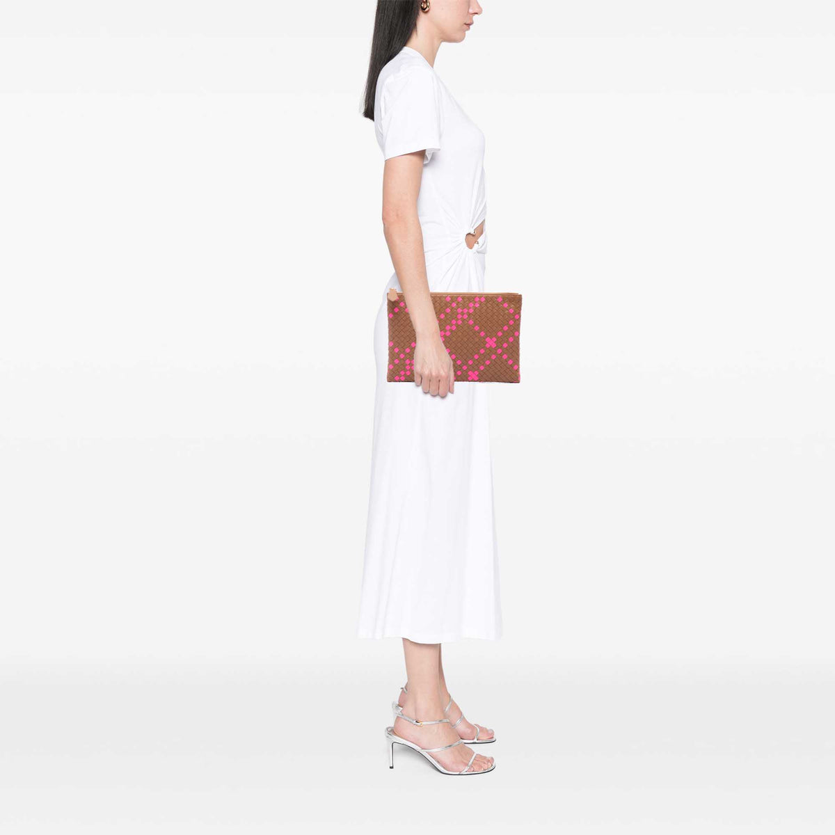 Bicolor Nappa Intrecciato Clutch Brown - Lab Luxury Resale