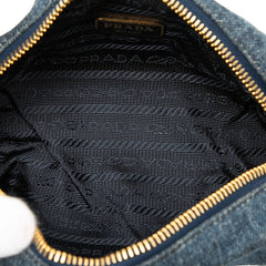Denim Cosmetic Pouch Blue - Lab Luxury Resale