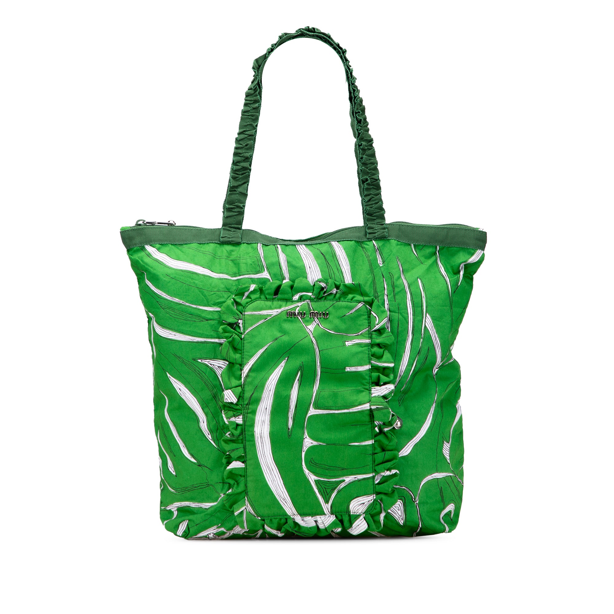 Canvas Printed Ivy Tote Green - Lab Luxury Resale