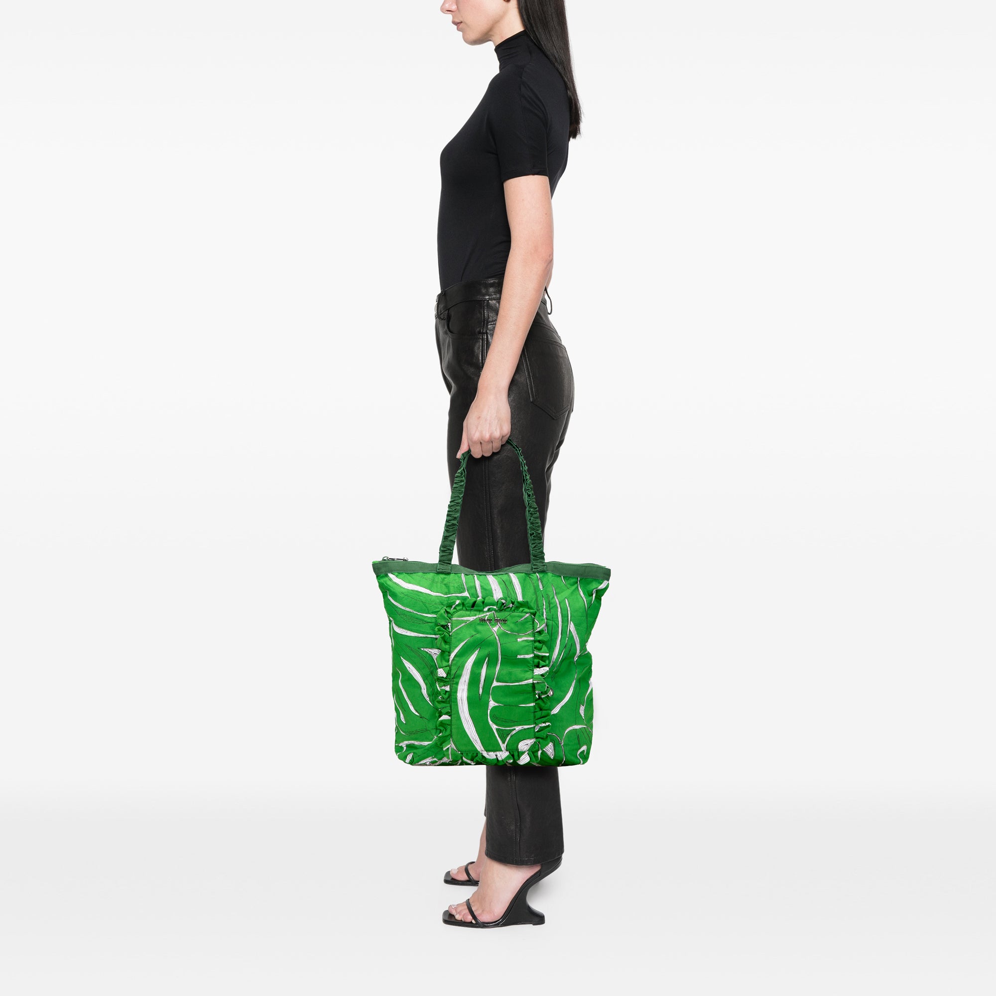 Canvas Printed Ivy Tote Green - Lab Luxury Resale