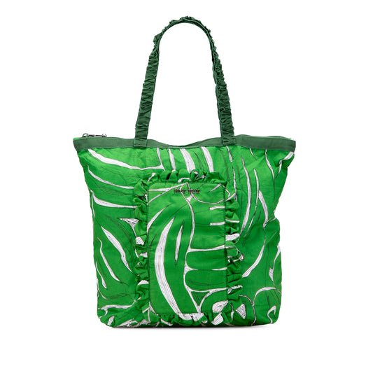 Canvas Printed Ivy Tote Green - Lab Luxury Resale