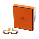 Gold Plated Barenia Loop Earrings Gold - Lab Luxury Resale