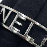 Silver Plated Cutout Logo Cuff Bracelet Silver - Lab Luxury Resale