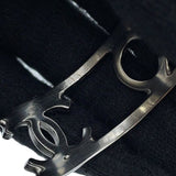 Silver Plated Cutout Logo Cuff Bracelet Silver - Lab Luxury Resale