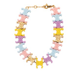 Celine Multicolor Plexiglass Triomphe Baby Bracelet