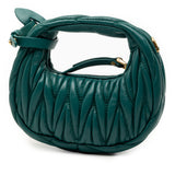 Micro Nappa Matelasse Wander Bag Green - Lab Luxury Resale